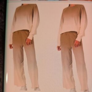 Zenana Outfitters Cream Tan Wide Leg Pants